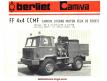 Le Berliet Camiva 4x4 dévidoir FF pompiers en miniature par Solido au 1/50e