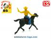 Le cow boy a cheval en figurine plastique 1960 par BS Beuzen Sordet au 1/32e