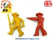 Les deux cow boys en figurines plastique 1960 par BS Beuzen Sordet au 1/32e