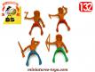Les indiens en figurines plastique 1960 par BS Beuzen Sordet au 1/32e
