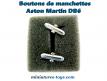 Un jeu de deux boutons de manchettes Aston Martin DB6 en métal argenté