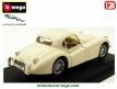 Le coupé Jaguar XK 120 blanc ivoire en miniature par Burago au 1/24e