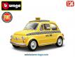 La Fiat 500 1965 taxi NYC en miniature de Burago au 1/24e