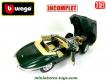 La Jaguar type E verte en miniature par Burago au 1/18e incomplète