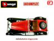 La Mercedes SSK rouge en miniature par Burago au 1/24e incomplète