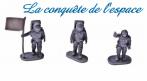 Un ensemble figurines d'astronautes et vaisseaux spatiaux miniatures au 1/72e