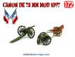 Le canon français de 75 modèle 1897 en miniature au 1/72e