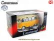 Le Combi T1 Samba vitré Volkswagen orange en miniature par Cararama au 1/43e