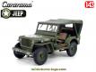 La Jeep Willys bâchée verte en miniature par Cararama au 1/43e