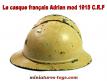 Le casque français Adrian modèle 1915 Blanc de la Croix Rouge Française