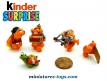 Un ensemble de 5 Castorcin en figurines plastique par Ferrero Kinder Surprise