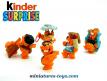 Un ensemble de 6 Castorcin en figurines plastique par Ferrero Kinder Surprise