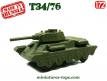 Le char jouet russe T34/76 made in Russia en miniature au 1/72e