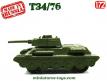 Le char jouet russe T34/76 made in Russia en miniature au 1/72e