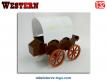 Un chariot bâché de Cow-boys du Far West en miniatue au 1/32e incomplet