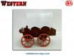 Un chariot bâché de Cow-boys du Far West en miniatue au 1/32e incomplet