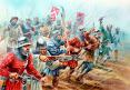 Les 13 petits soldats moyenâgeux et chevaliers en figurines plastique au 1/32e