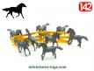 Un ensemble de 8 chevaux en miniatures plastique au 1/42e