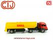 Le Renault Fainéant et sa semi remorque citerne Shell miniature CIJ au 1/50e