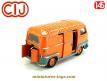 La fourgonnette Renault Estafette orange et bleu en miniature de CIJ au 1/45e