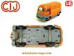 La fourgonnette Renault Estafette orange et bleu en miniature de CIJ au 1/45e