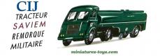 Le tracteur Saviem JM 240 militaire seul en miniature de Cij au 1/50e