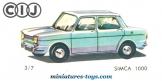La Simca 1000 de 1961 en miniature par Cij Europarc au 1/43e