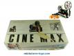 Le coffret du projecteur de cinéma Super 8 Cine Max K5 514 avec films et écran