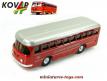 Un autobus Bussing rouge en miniature style jouet ancien par CKO au 1/50e