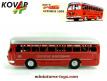 Un autobus Bussing rouge en miniature style jouet ancien par CKO au 1/50e