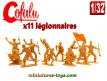 Un lot de 11 petits soldats de la légion en plastique brun par Cofalu au 1/32e