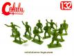 Un ensemble de 10 soldats français en plastique par Cofalu au 1/32e