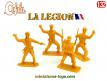 Un lot de 4 petits soldats de la légion en plastique brun par Cofalu au 1/32e