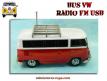 Le Combi Volkswagen T1 miniature radio FM USB