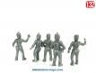 Un lot de 5 Spaces Commandos en figurines plastique gris au 1/32e