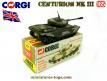 Le char anglais Centurion MK III en miniature par Corgi Toys au 1/65e