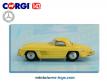 Le roadster Mercedes 300 SL jaune en miniature de Corgi au 1/43e