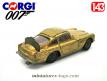 La DB5 Aston Martin James Bond 007 miniature par Corgi au 1/43e incomplète