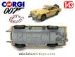 La DB5 Aston Martin James Bond 007 miniature par Corgi au 1/43e incomplète