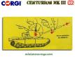 Le char Centurion MK III en miniature de Corgi Toys au 1/65e sans antenne