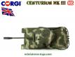 Le char Centurion MK III en miniature de Corgi Toys au 1/65e sans antenne