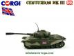 Le char anglais Centurion MK III en miniature de Corgi Toys au 1/65e