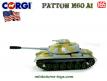 Le char américain Patton M60 A1 miniature de Corgi Toys au 1/65e