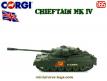 Le char britannique Chieftain MK IV miniature de Corgi Toys au 1/65e