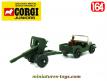 La Jeep et le canon miniature de Corgi Junior au 1/64e