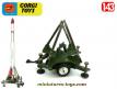 La plateforme du missile Corporal de Corgi-Toys England en miniature au 1/43e