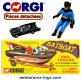 Le conducteur Batman de la Batmobile miniature par Corgi Toys au 1/43e