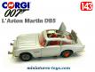 L'Aston Martin DB5 James Bond 007 miniature par Corgi Toys au 1/43e