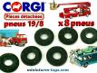 8 Pneus Corgi-Toys 19/8 noirs pour vos camions miniatures Corgi
