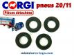 4 Pneus Corgi-Toys 20/11 noirs pour vos camions miniatures Corgi